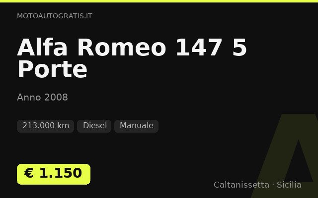 Alfa Romeo 147 5 Porte