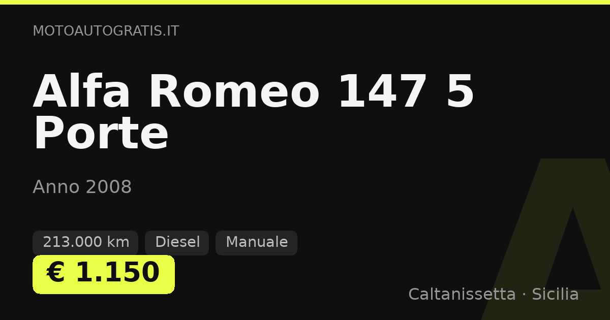 Alfa Romeo 147 5 Porte