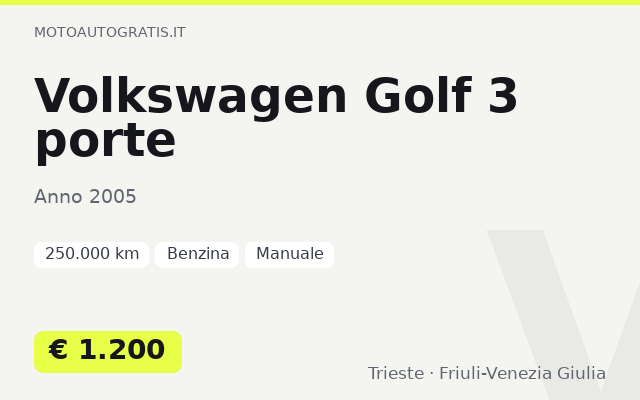 Volkswagen Golf 3 porte