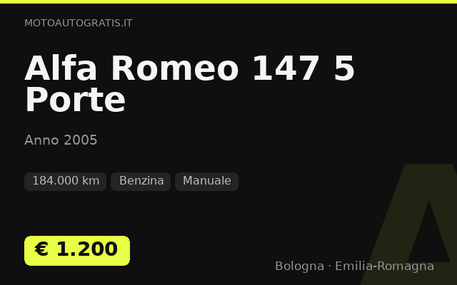 Alfa Romeo 147 5 Porte