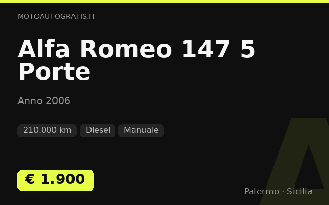 Alfa Romeo 147 5 Porte