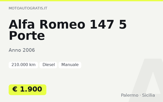 Alfa Romeo 147 5 Porte