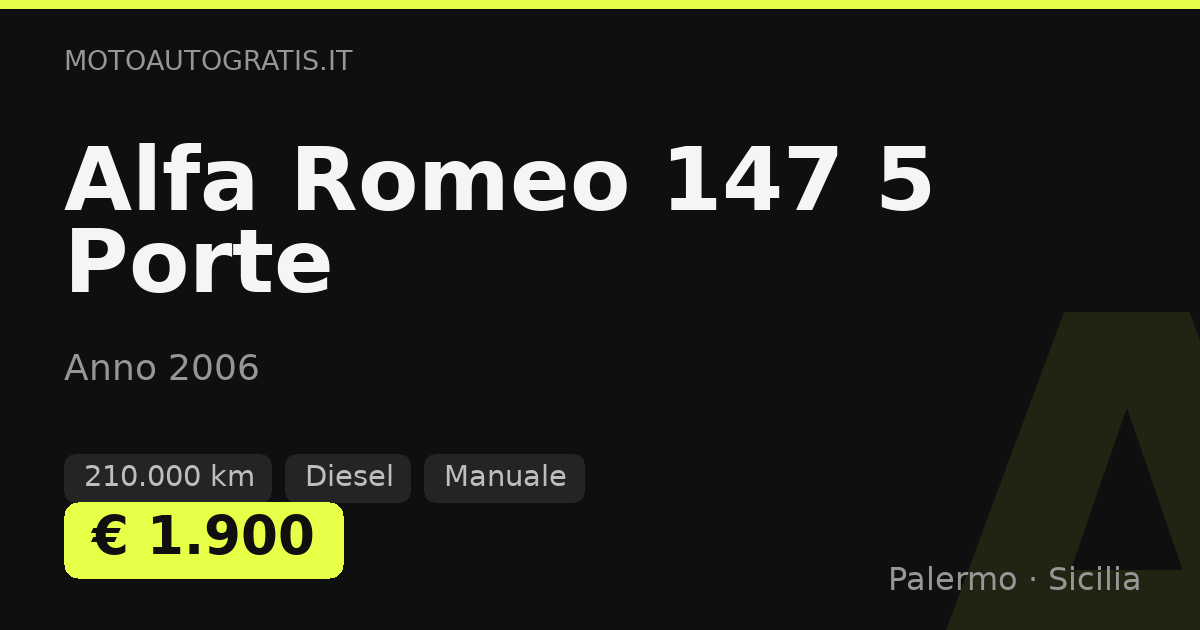 Alfa Romeo 147 5 Porte