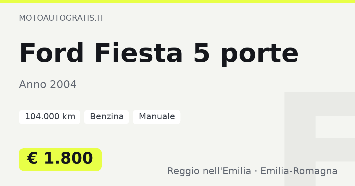 Ford Fiesta 5 porte