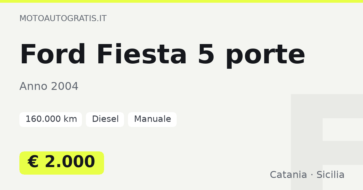 Ford Fiesta 5 porte