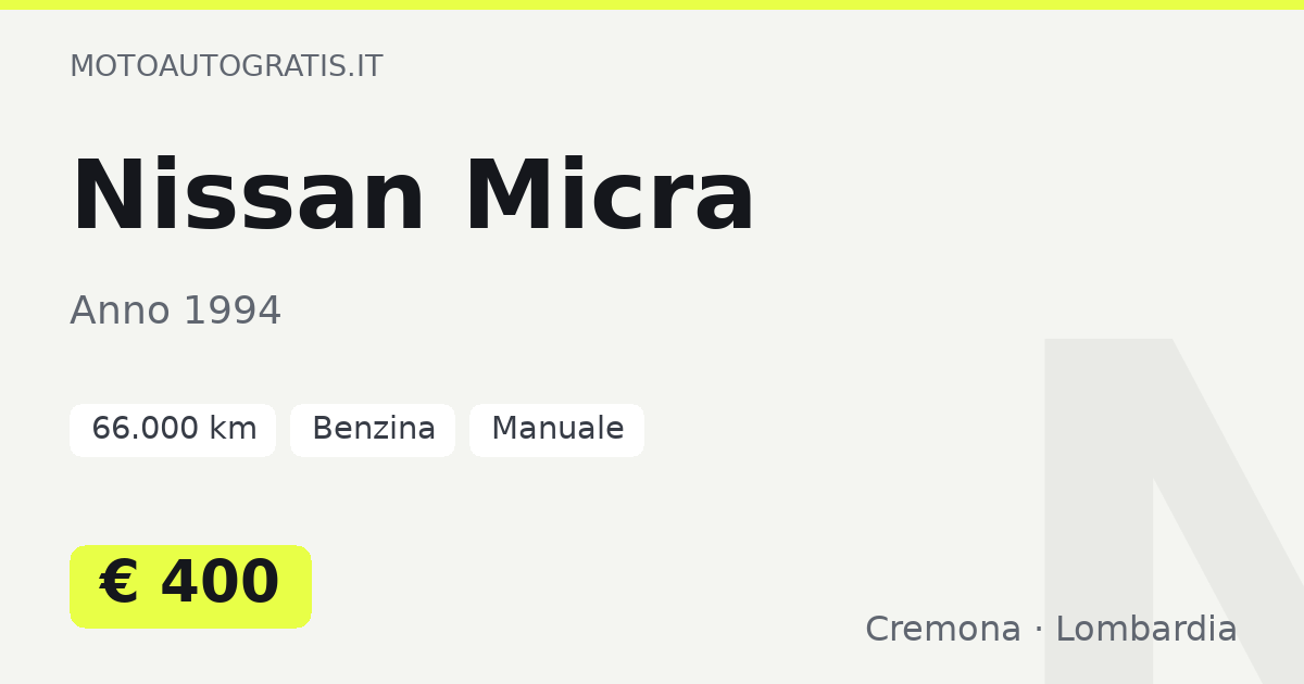 Nissan Micra