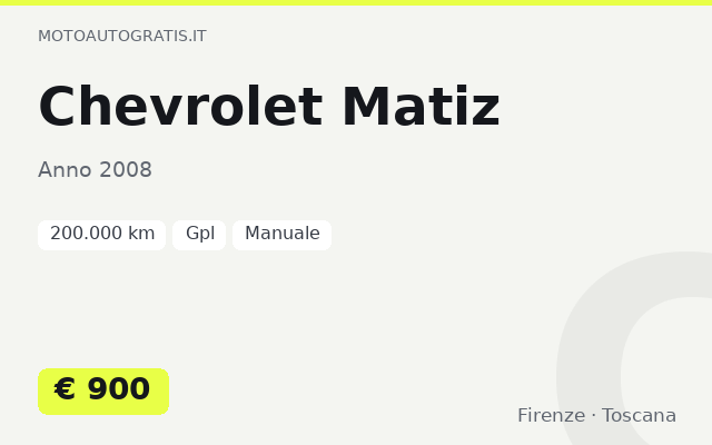 Chevrolet Matiz