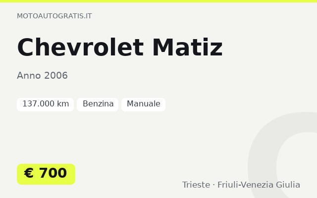 Chevrolet Matiz