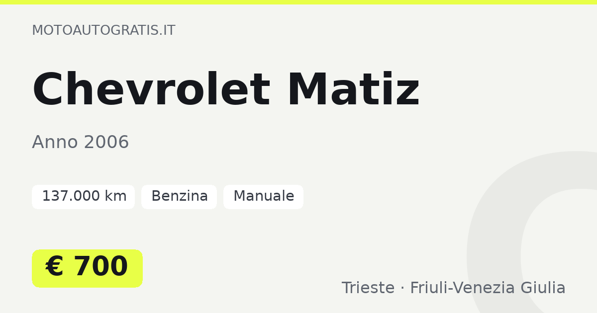 Chevrolet Matiz