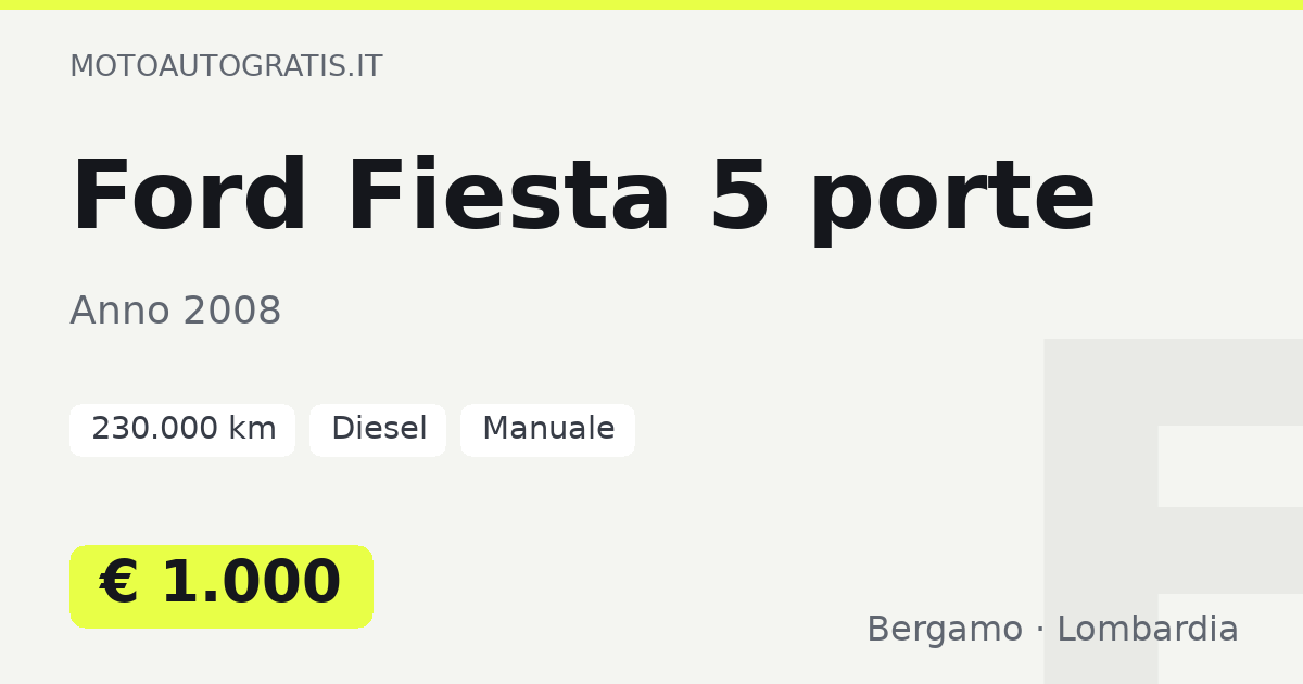 Ford Fiesta 5 porte