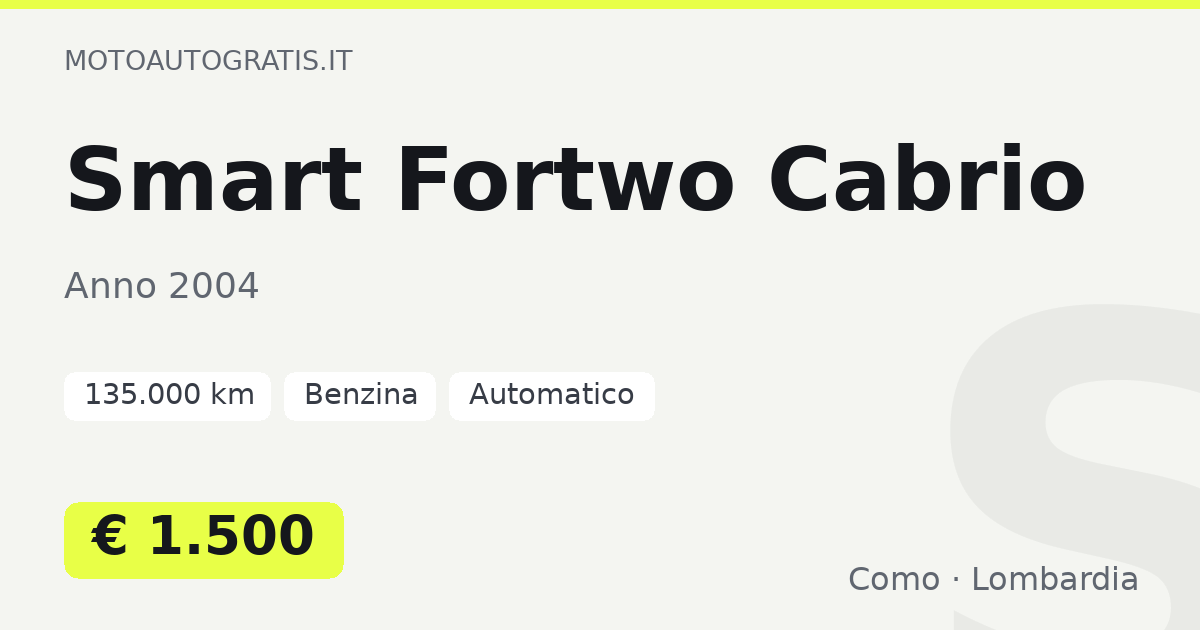 Smart Fortwo Cabrio