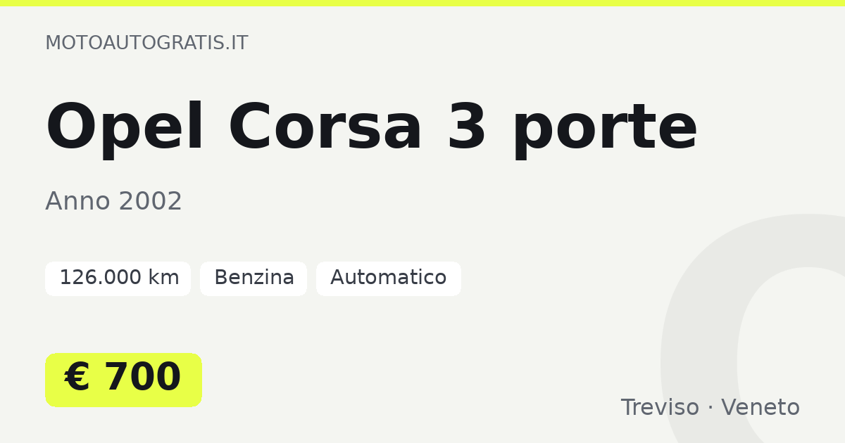 Opel Corsa 3 porte