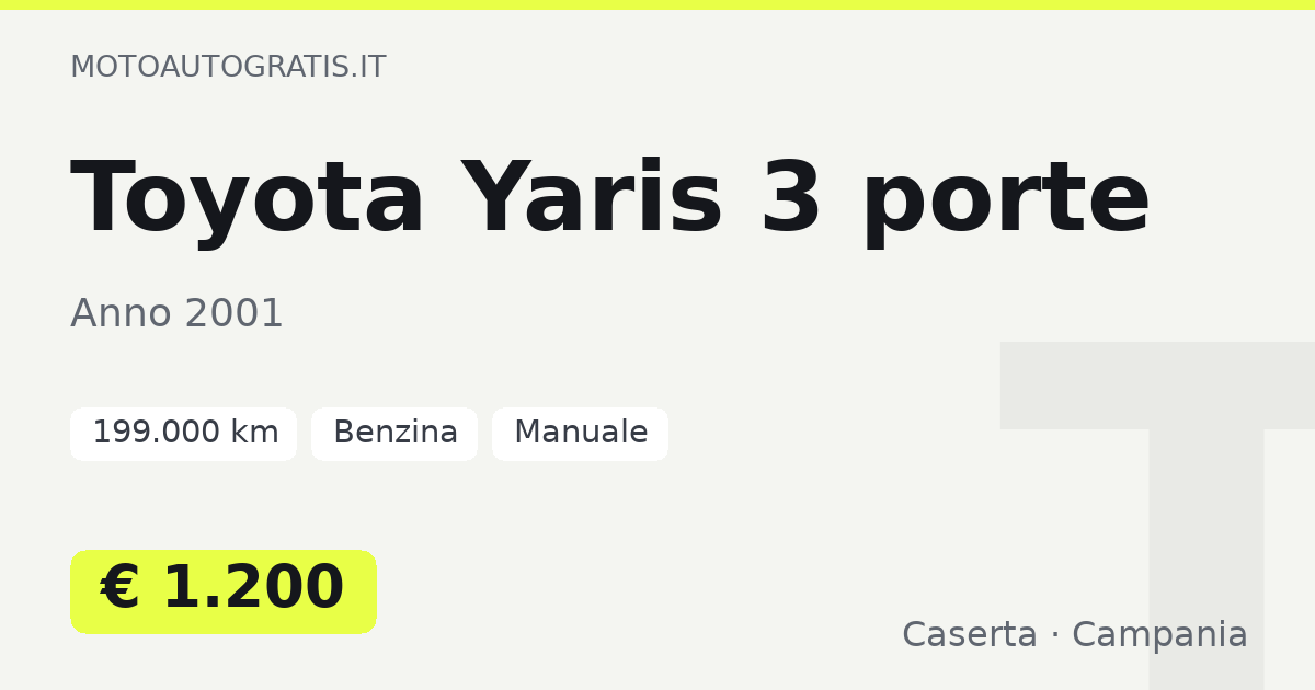 Toyota Yaris 3 porte