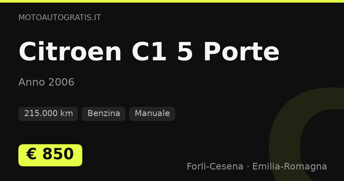 Citroen C1 5 Porte