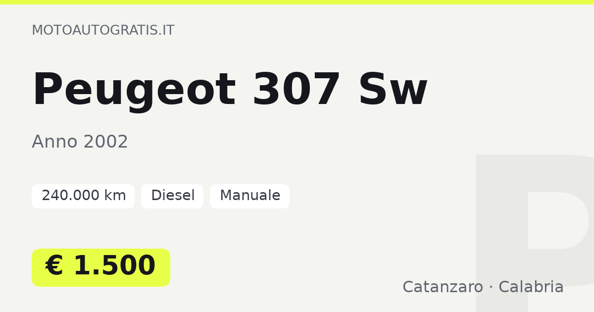 Peugeot 307 Sw