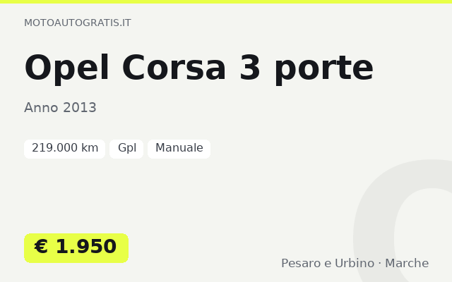 Opel Corsa 3 porte