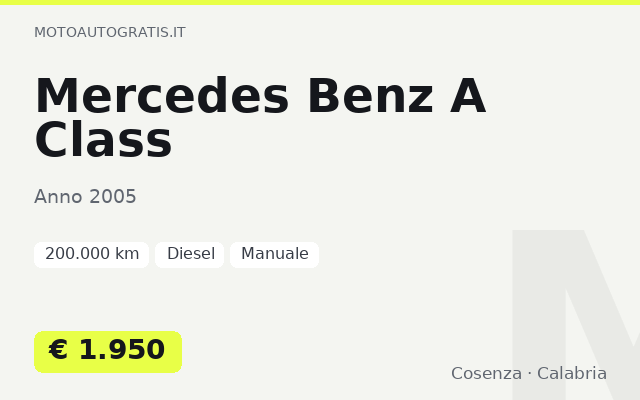Mercedes Benz A Class