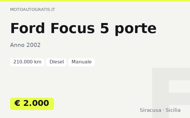 Ford Focus 5 porte
