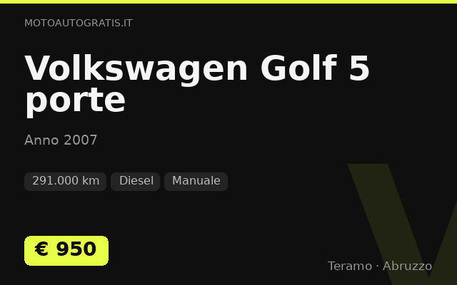 Volkswagen Golf 5 porte