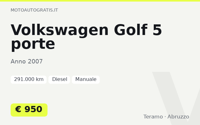 Volkswagen Golf 5 porte
