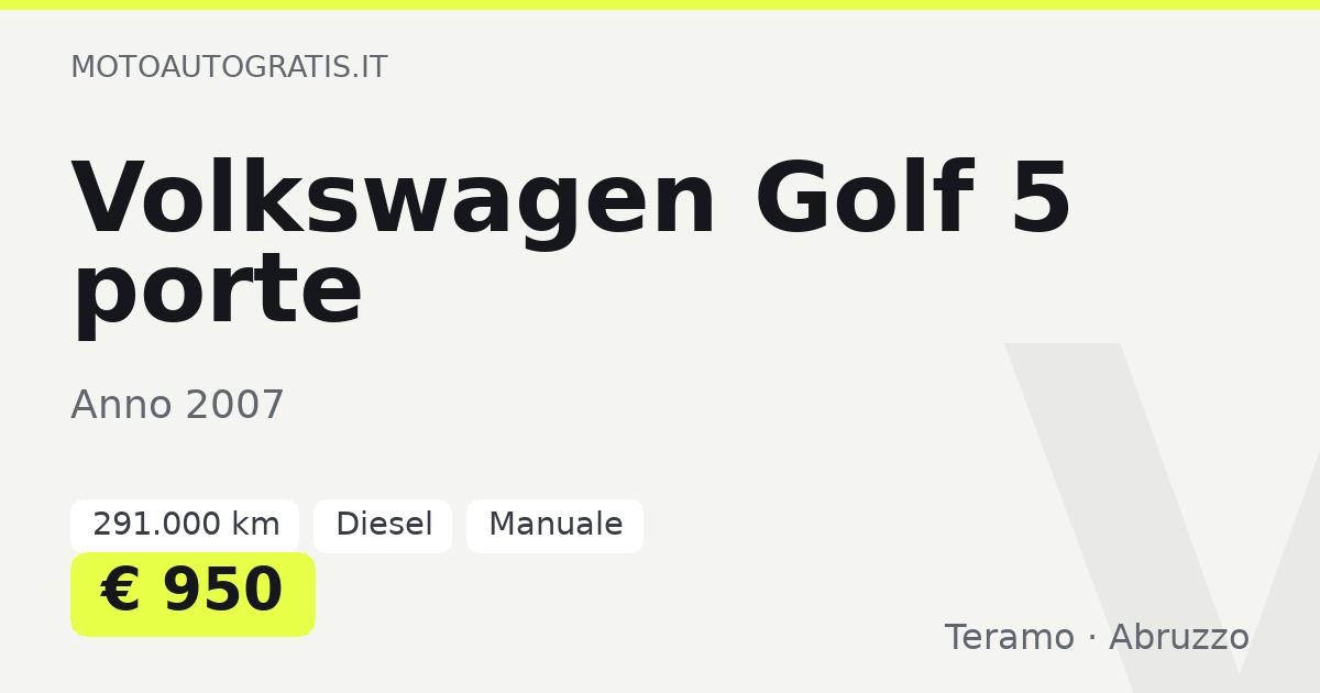 Volkswagen Golf 5 porte