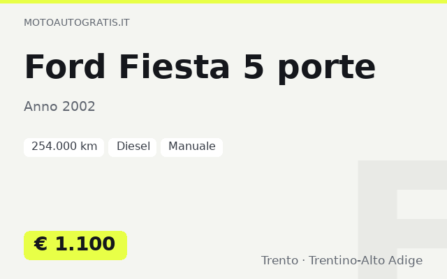 Ford Fiesta 5 porte