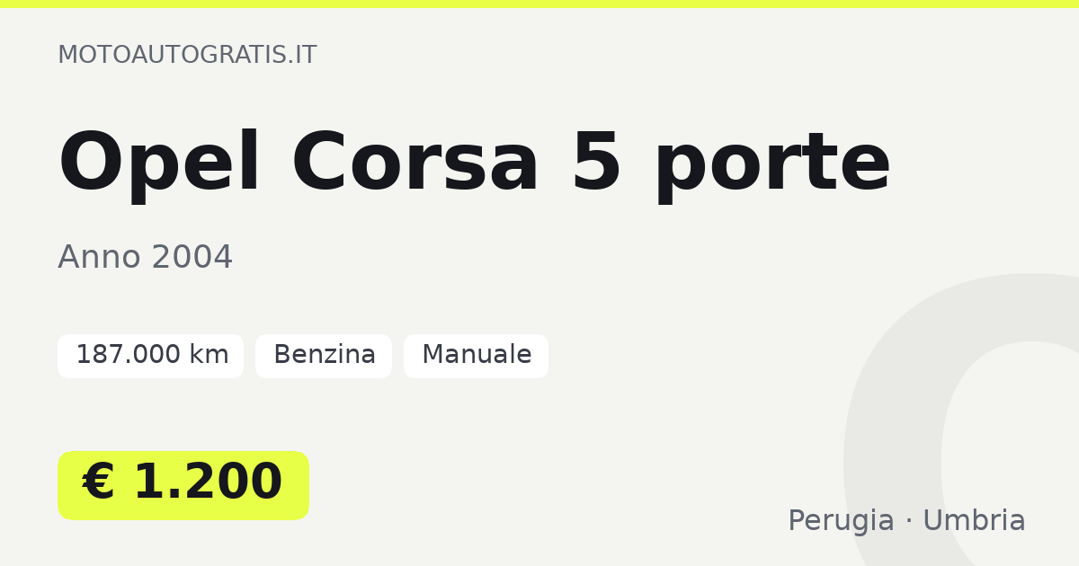 Opel Corsa 5 porte