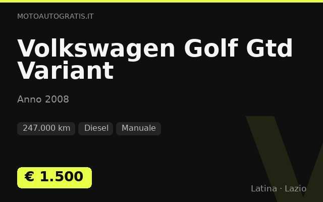Volkswagen Golf Gtd Variant