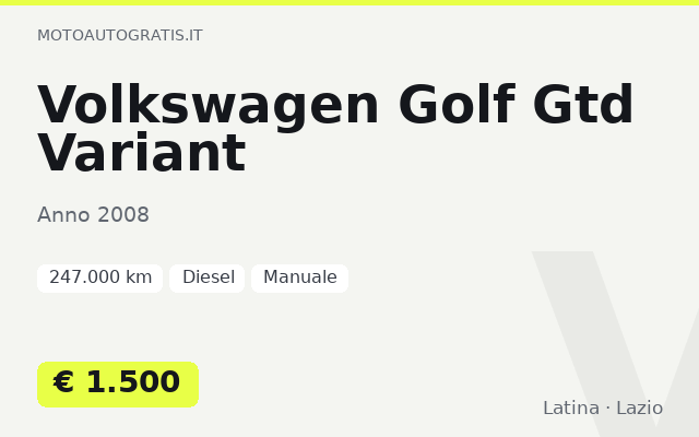 Volkswagen Golf Gtd Variant
