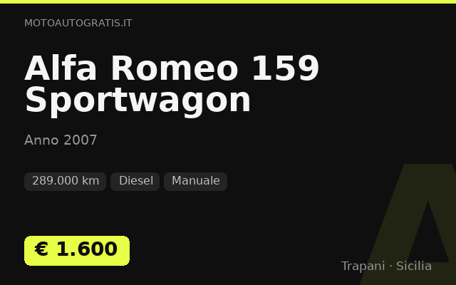 Alfa Romeo 159 Sportwagon