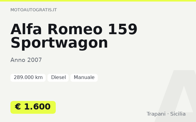 Alfa Romeo 159 Sportwagon
