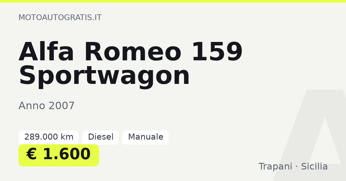 Alfa Romeo 159 Sportwagon