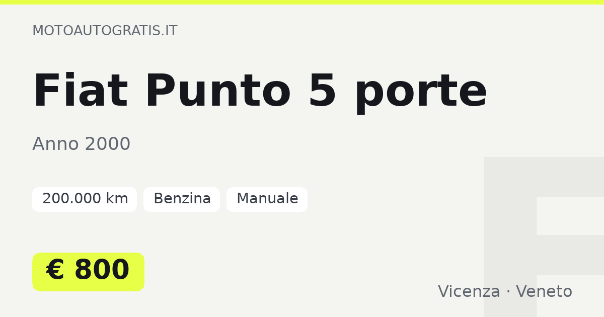 Fiat Punto 5 porte