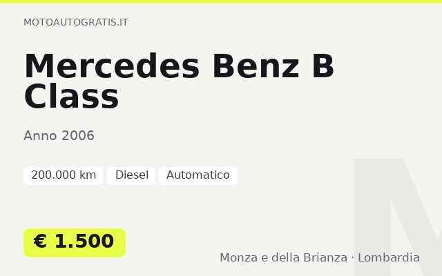 Mercedes Benz B Class