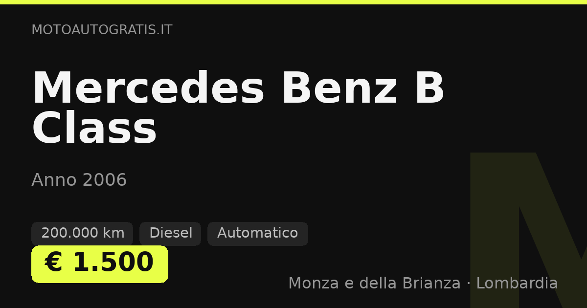 Mercedes Benz B Class