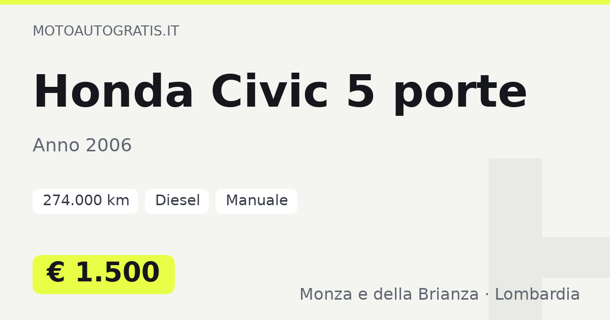 Honda Civic 5 porte