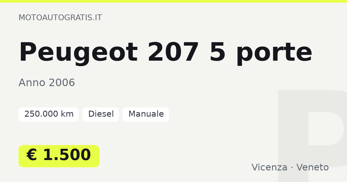 Peugeot 207 5 porte
