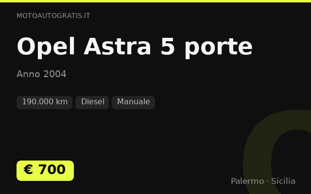 Opel Astra 5 porte