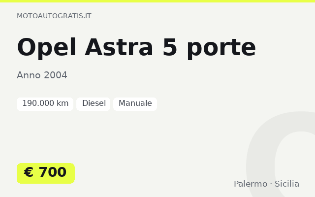Opel Astra 5 porte