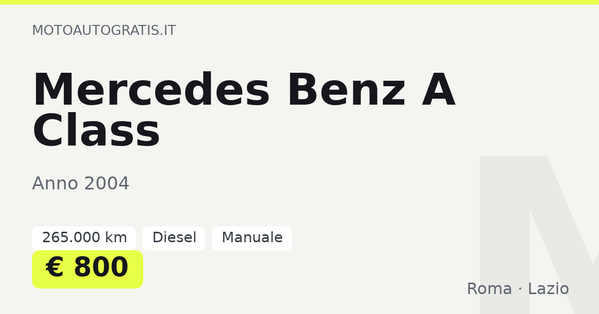 Mercedes Benz A Class