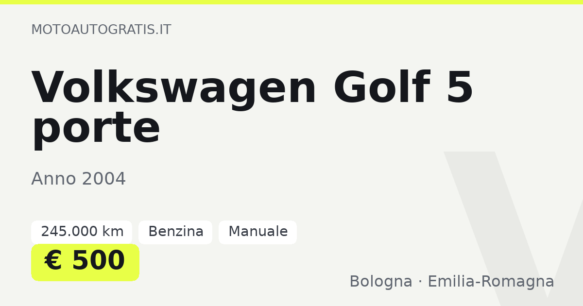 Volkswagen Golf 5 porte