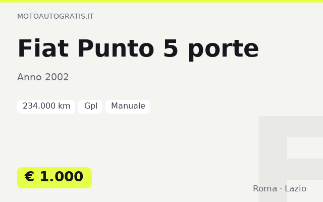 Fiat Punto 5 porte