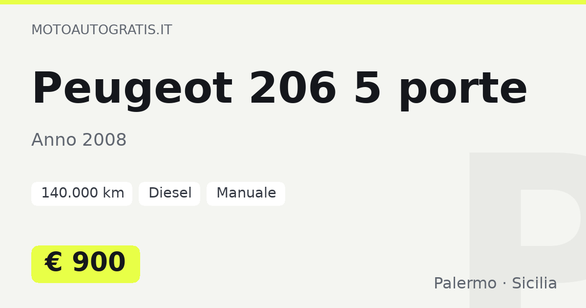 Peugeot 206 5 porte