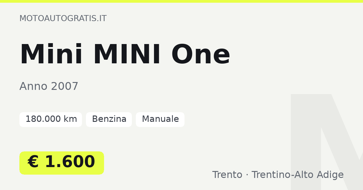 Mini MINI One
