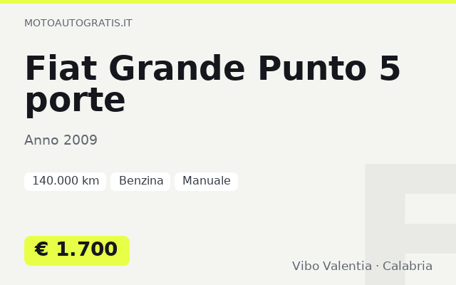 Fiat Grande Punto 5 porte