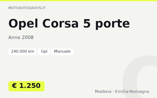 Opel Corsa 5 porte