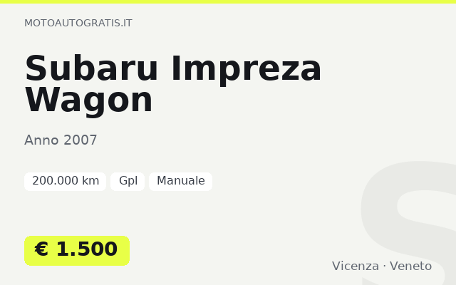 Subaru Impreza Wagon