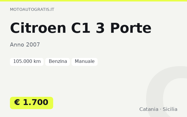 Citroen C1 3 Porte