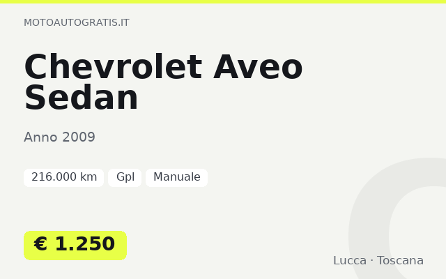 Chevrolet Aveo Sedan
