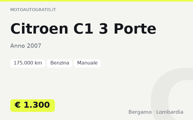 Citroen C1 3 Porte